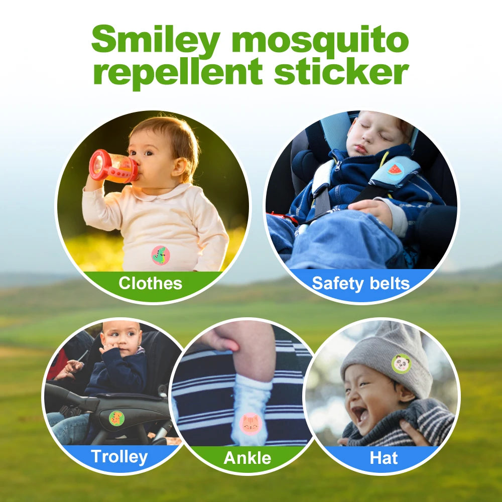 Stickers antimosquitos para niños, mujeres y hombres, parche antimosquitos con patrón aleatorio para exteriores, 36-240 piezas