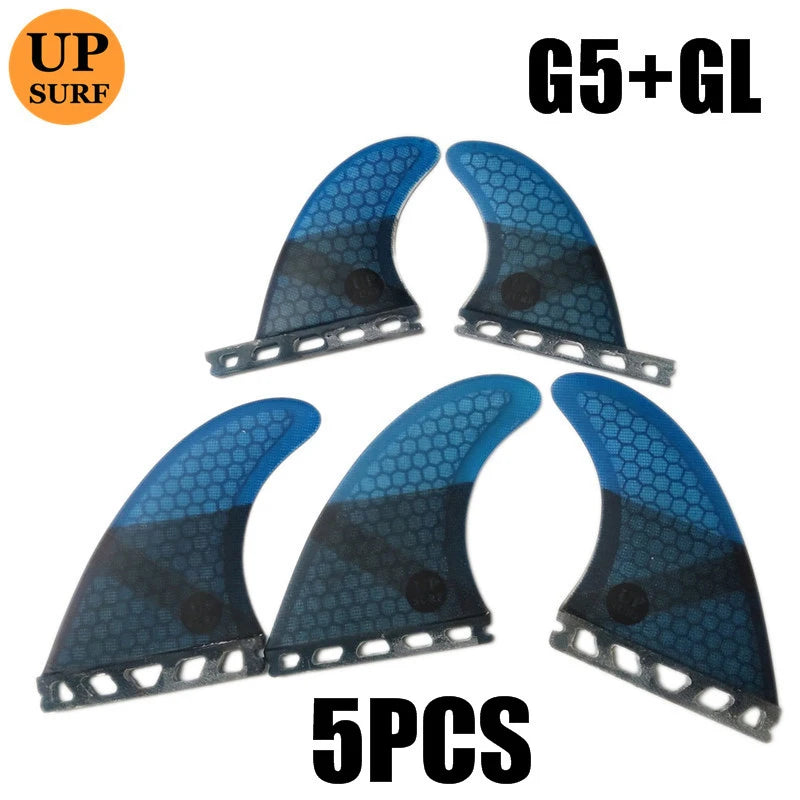 Quillas de surf 5 unids/set M + GL Quad Surf Multicolor