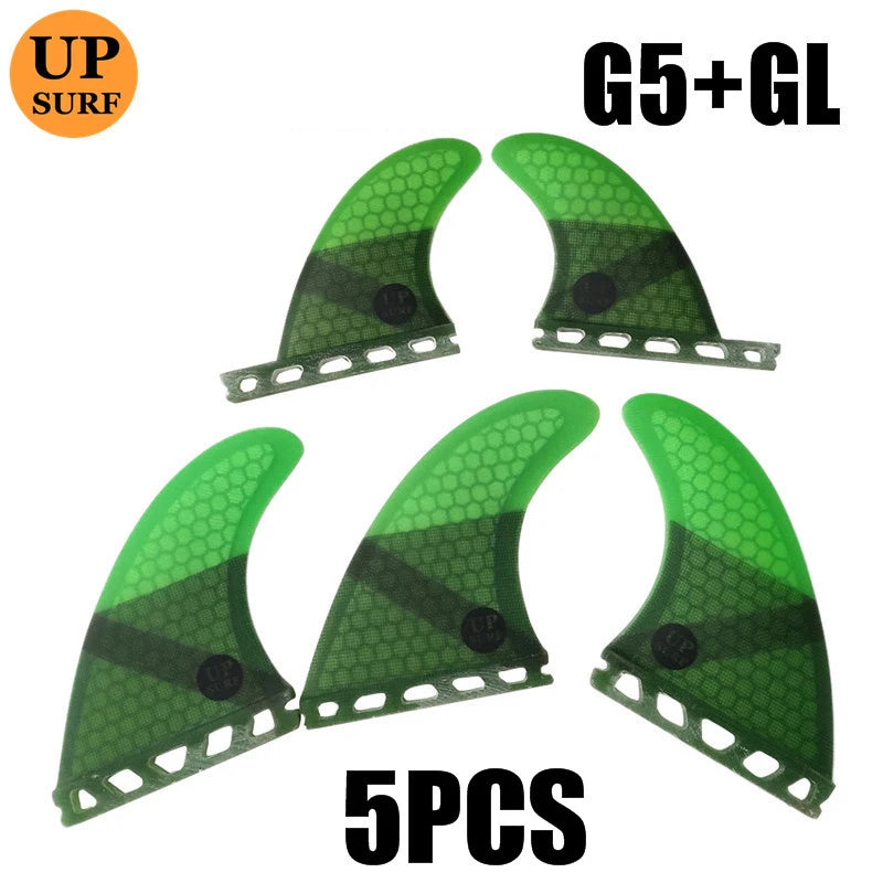 Quillas de surf 5 unids/set M + GL Quad Surf Multicolor